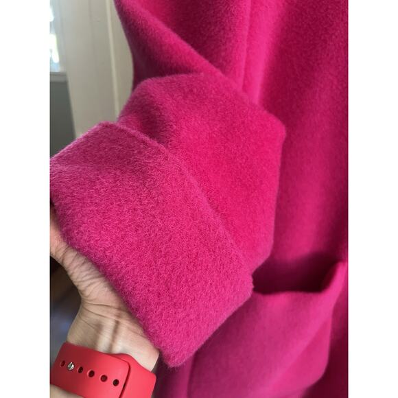 LAUREL By Escada Hot Pink Wool Vintage Swing Coat Fits Like A Large! - Picture 3 of 16